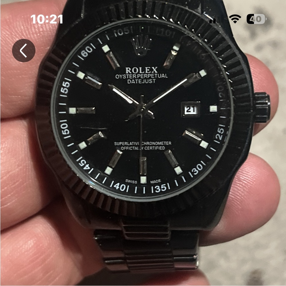 Rolex Oyster Perpetual Datejust Black Dial Watch